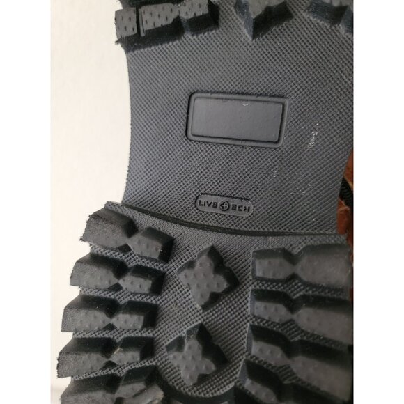 JOHN GALLIANO Curb Link Brown Leather Combat Boots w/ Side Zipper Sz 43 - Picture 7 of 9